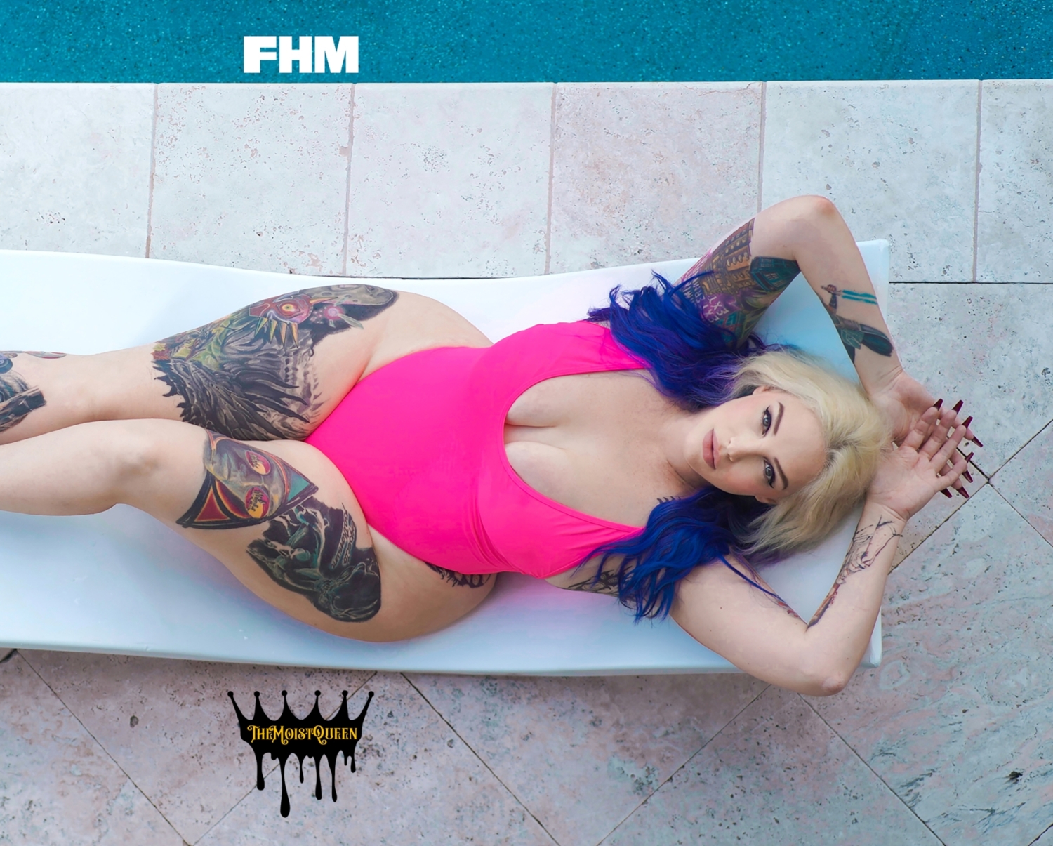 Autographed FHM Centerfold Poster The Moist Queen